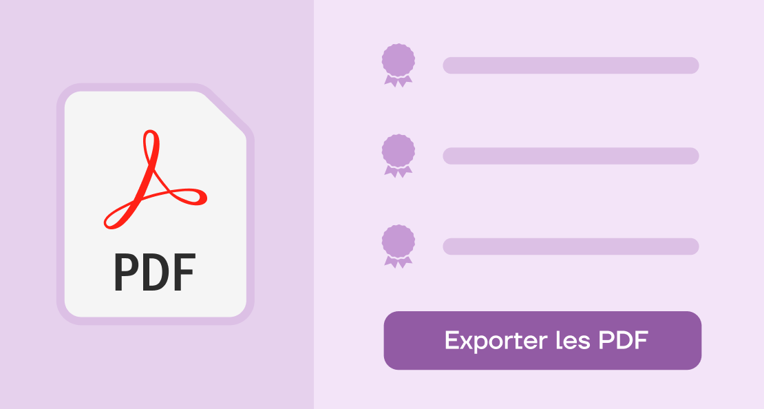 Exportez des diplômes en PDF